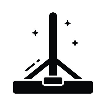 Catch a sight of this modern glyph icon of glass wiper