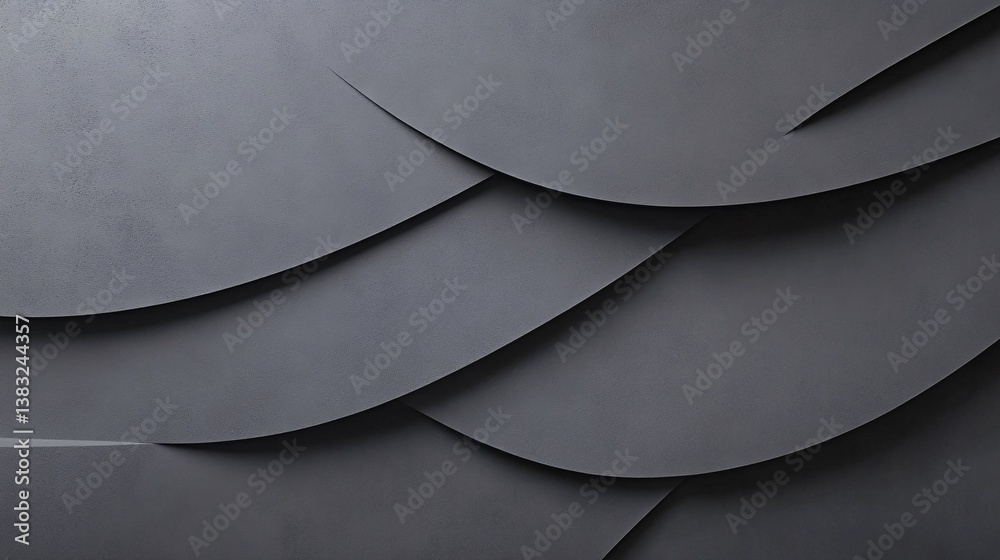 Aufkleber Abstract background with curved paper sheets forming repeating wavy pattern