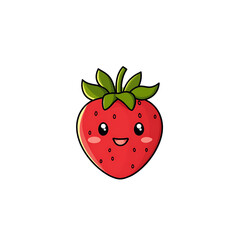 Fototapeta premium Smiling Strawberry Character 
