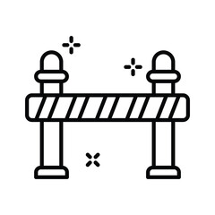 Ready to use line style icon of construction barrier