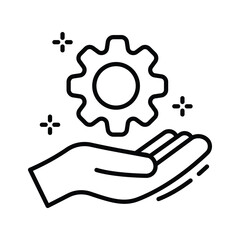 Modern icon of engineering designed in outline style