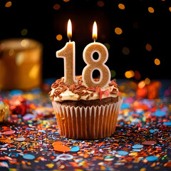 happy 18th birthday candles with sprinkles