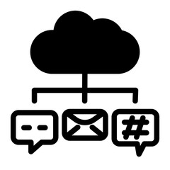 Cloud Computing Icon Mixed Style for Digital Marketing Pack Icon Themes