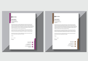 Modern corporate letterhead template design for your project, vector design.