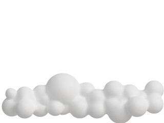 White Abstract Spheres on Light Grey