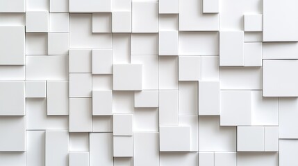 Abstract white ceramic mosaic tile wall texture art modern design indoor space aesthetic perspective