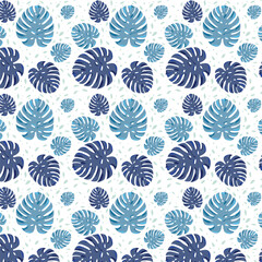 tropical plants pattern. hand drawn tropical plants vector background.