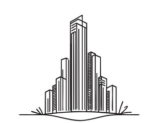 high rise building sketch