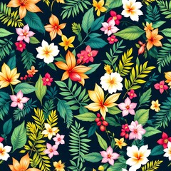 Floral design pattern digital background textile art colorful creative nature