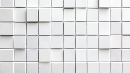 Abstract white ceramic mosaic tile wall texture art modern design interior decor minimalist style
