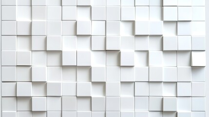 Abstract white ceramic mosaic tile wall texture design modern art space high-quality background
