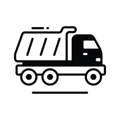 Check out our latest glyph style icon of dumper truck