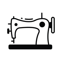 A well designed premium glyph icon of sewing machine