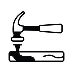 Get a sight of this latest glyph icon of nail fixing