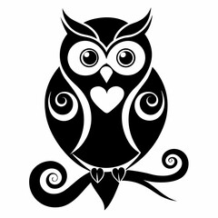 owl on a white background