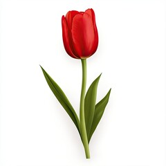 Vibrant Red Tulip