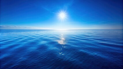 Obraz premium A mesmerizing view of the vast ocean, reflecting the sun's rays, creating a captivating and serene scene.