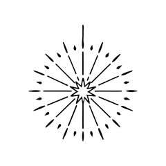 Fototapeta premium Fireworks glow ornament silhouette