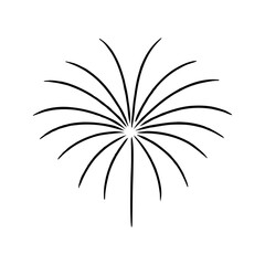 Fireworks glow ornament silhouette