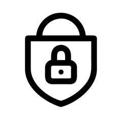 Shield, Protection, Security Vector Icon, Isolated Lineal Vector Icon. Shield, Protection, Check Sign, Security Vector Icon, User Interface, User Experience, Isolated Lineal Vector Icon. 

