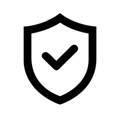 Shield, Protection, Security Vector Icon, Isolated Lineal Vector Icon. Shield, Protection, Check Sign, Security Vector Icon, User Interface, User Experience, Isolated Lineal Vector Icon. 

