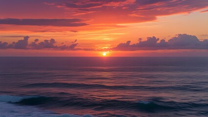 Sunset Over the Ocean