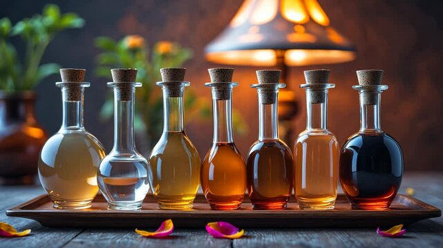 Front view, Ayurvedic products for health preservation, ancient Vedic healing.