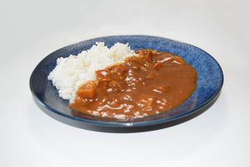 A plate of Japanese-style curry with rice