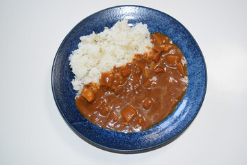 A plate of Japanese-style curry with rice