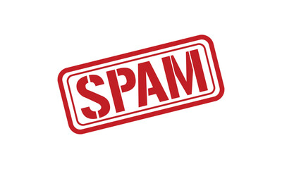 SPAM red stamp text vector, rubber stamp 