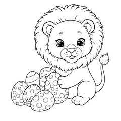 Fototapeta premium Animal lion , cartoon , art, design 