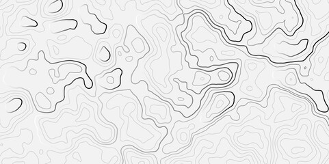 Abstract topography circle with contour map waves paper topo relief line map mountain background. Curved line topo seamless topography ornament design. Vector background.