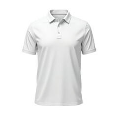 Blank white polo T-Shirts Mockup template isolated on transparent background, polo shirt design presentation for print