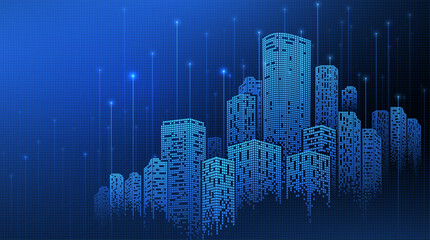 City buildings abstract background. Smart city, urban concept, real estate, organization office