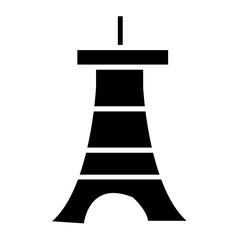 black tower vector icon illustration