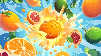 A poster background fruit