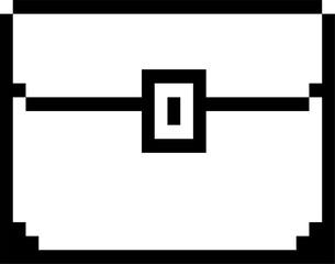 chest black outline pixel art
