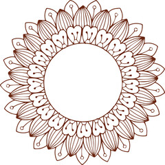 Beautiful flower art and mandala vector design