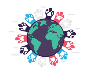 Animal Paw Print Vector Set: Dog, Cat & Wildlife Tracks for Pets & Nature Designs