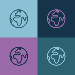 Icône coloré planète terre 