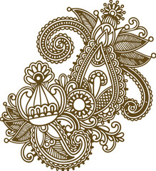 Beautiful flower art and mandala vector design