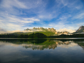Ratchaprapha Dam, an important tourist attraction in Surat Thani Province