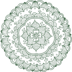 Beautiful flower art and mandala vector design