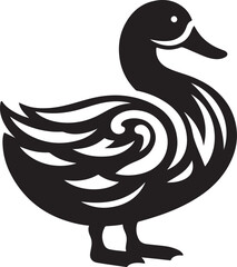 Fototapeta premium duck silhouette victor isolated on the white background