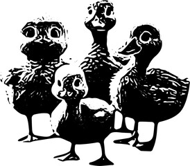 vector illustration of a duck