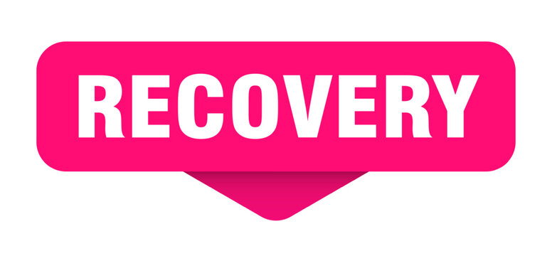 recovery sticker. recovery sign on transparent background