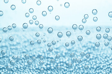 Closeup view of soda water with bubbles