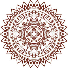 Beautiful flower art and mandala vector design