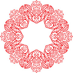 Beautiful flower art and mandala vector design