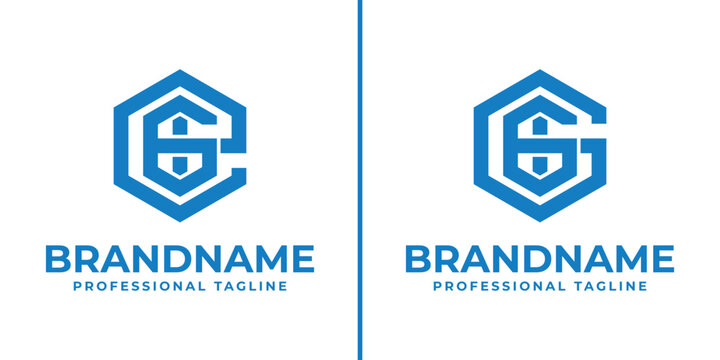Letters EGI and GGI Hexagon Logo, for EGI, EIG, GIE, GEI, IGE, IEG, GIG, GIG, GGI, IGG, IGG initials